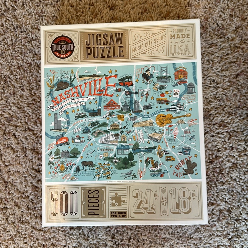 Nashville True South Puzzle- 500 piece- new!